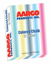 Aarco Colored Chalk, 12 count -- 12 per case