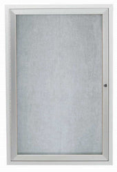 Aarco Outdoor Satin Anodized Aluminum Framed Enclosed Bulletin Board, 24 x 18 inch
