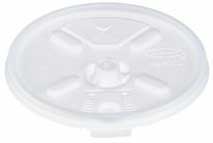 Dart Container Expanded Polystyrene Foam Translucent Lift-N-Lock Straw Slot Lid for 16 Ounce Cup -- 1000 per case