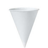 Bare Eco Forward White Treated Paper Cone Soda Cup, 4.7 inch Height -- 2500 per case