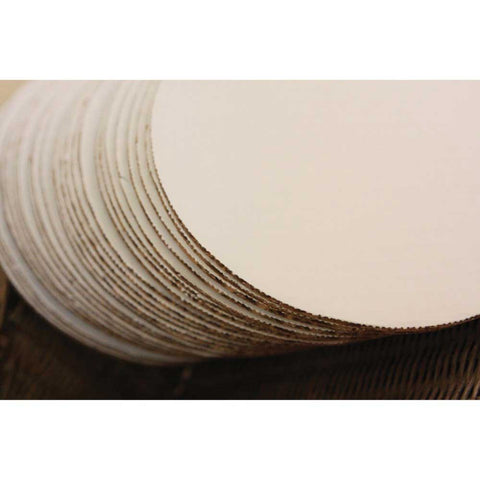 Southern Champion Tray Round Bright White Corrugated Cardboard Grease Proof Cake Circle, 12 inch -- 100 per case