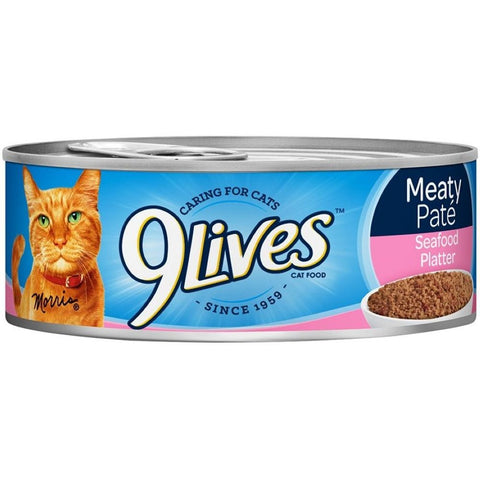 9 Lives Seafood Platter Ground Entree Cat Food, 5.5 Ounce -- 24 per case.
