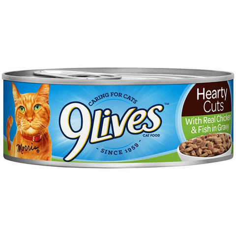 9 Lives Tender Slices with Real Chicken in Fish Gravy Cat Food, 5.5 Ounce -- 24 per case.