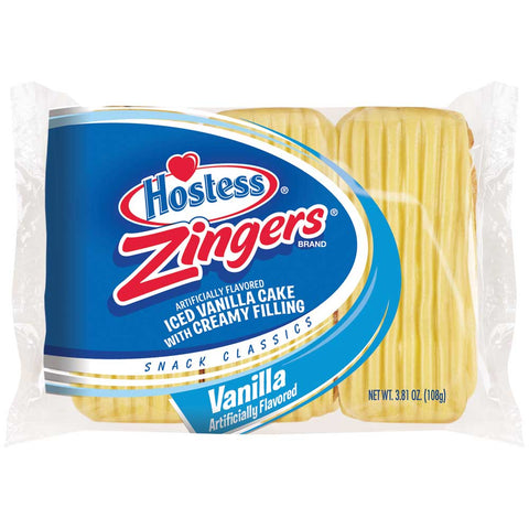 Zingers Single Serve Vanilla Cake, 3.809 Ounce -- 36 per case.