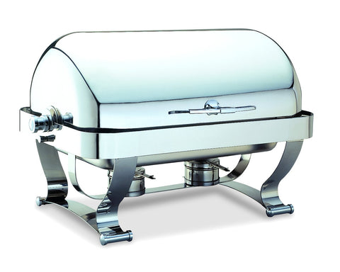 8 Quart Rectangular Grandeur Chafer Gold Trim.