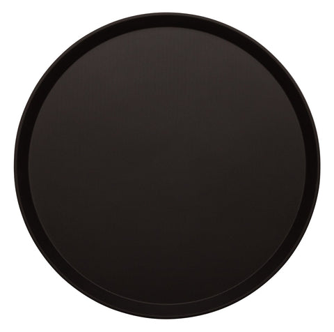 Cambro Black Round Treadlite Tray, 16 inch -- 12 per case.