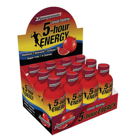 5 Hour Energy Original Pomegranate Shot, 2 Ounce - 12 per pack -- 18 packs per case.