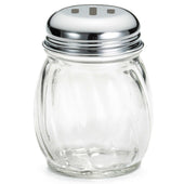6 Ounce Perforated Top Swirled Glass Cheese Shaker -- 12 per case