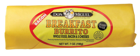Don Miguel Bacon Egg and Cheese Burrito, 7 Ounce -- 12 per case.