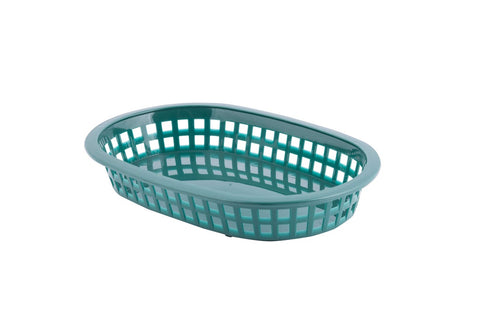 9X6X2 Forest Green Platter Oval Basket -- 36 per case