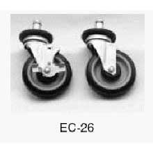 5 inch Caster Set With Bumper-Poly For Wire Shelf -- 1 set of 4