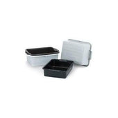 Vollrath Heavy Duty Single Compartment Black Plastic Dish Box, 20 x 15 x 7 inch -- 12 per case.
