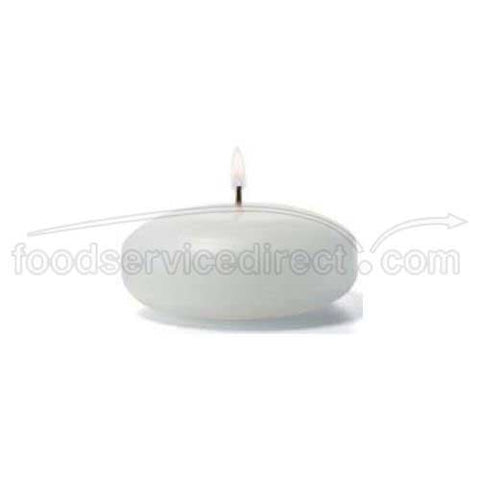 Hollowicks Select Wax White Floating Candle, 1 3/16 inch Height -- 72 per case.