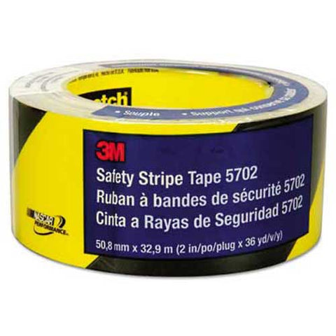 3M Caution Stripe Tape, 2w x 108ft Roll