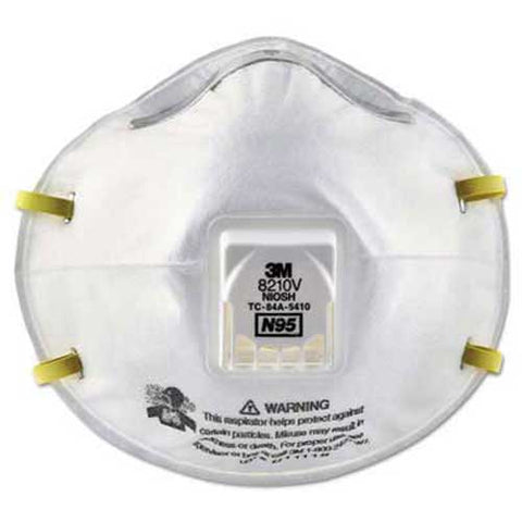 3M Particulate Respirator 8210V, N95, Cool Flow Valve -- 10 per case