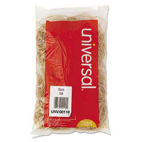 Universal Rubber Bands, Size 18, 3 x 1/16, 1600 Bands/1lb Pack