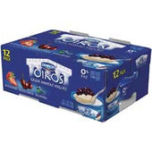 Oikos Strawberry Blueberry Black Cherry Nonfat Greek Yogurt, 5.3 Ounce -- 12 per case.