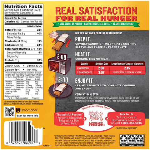 Nestle Hot Pockets Bacon, Egg and Cheese Sandwich, 9 Ounce -- 8 per case.