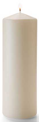 Hollowick Ivory Pillar Candle, 9 x 3 x 3 inch -- 12 per case.