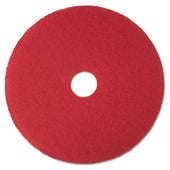 3M Red Low-Speed Buffer Floor Pad 5100, 19 inch Diameter -- 5 per case