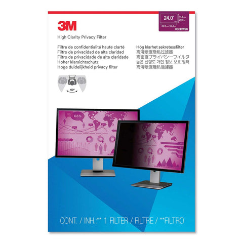 3M High Clarity Privacy Filter for 24 inch Widescreen Monitor, 16:9 Aspect Ratio