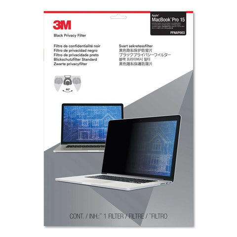3M Frameless Blackout Privacy Filter for 15 inch Widescreen Macbook Pro With Retina Display, 16:10 Aspect Ratio