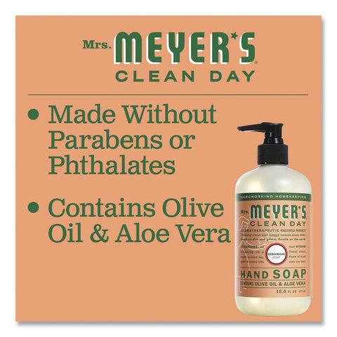 Mrs Meyers Clean Day Geranium Liquid Hand Soap, 12.5 Ounce -- 6 per case
