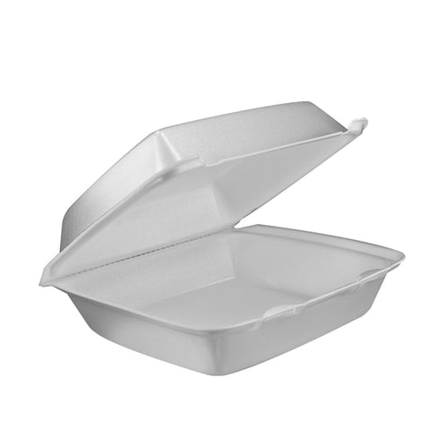 Dart Performer® CONTAINER FOAM WHITE MEDIUM SINGLE COMPARTMENT W/ REMOVABLE LID 8.4X7.9X3.3