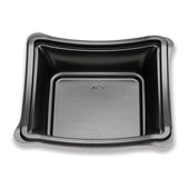 New Wave® PLATE PLASTIC BLACK SQUARE DEEP 7