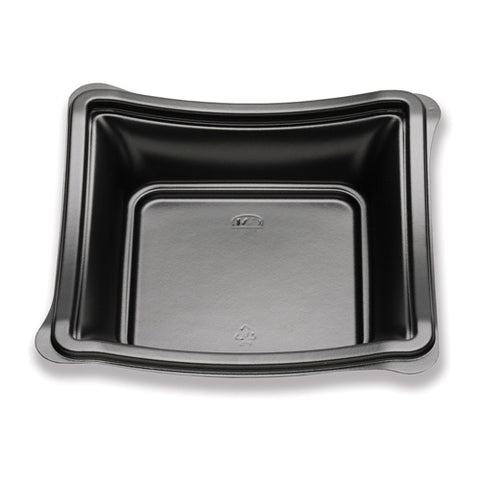 New Wave® PLATE PLASTIC BLACK SQUARE DEEP 7