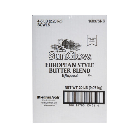 Ventura Foods SunGlow European Style Whipped Butter Blend, 5 Pound -- 4 per case.