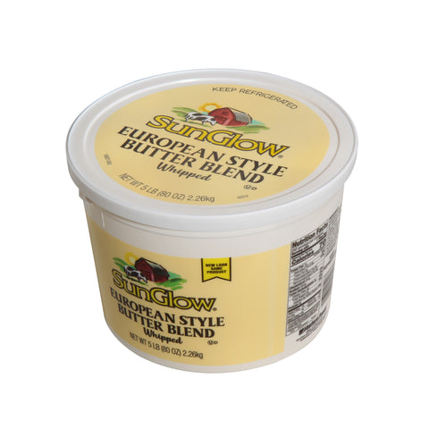 Ventura Foods SunGlow European Style Whipped Butter Blend, 5 Pound -- 4 per case.