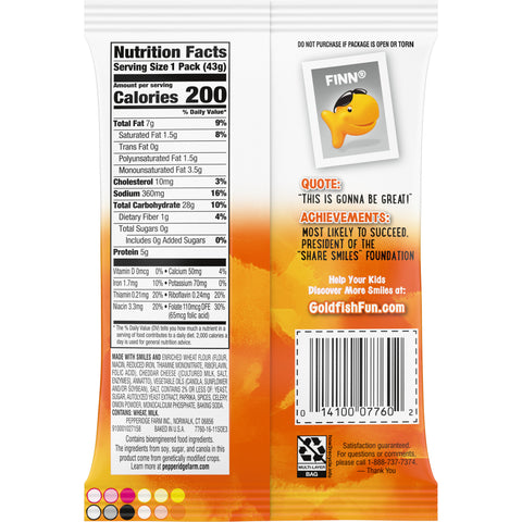 Pepperidge Farm® SNACK GOLDFISH SINGLE SERVE CHEDDAR