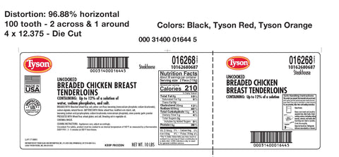 Tyson® CHICKEN STEAKHOUSE TENDERLOIN BREADED 10162680687