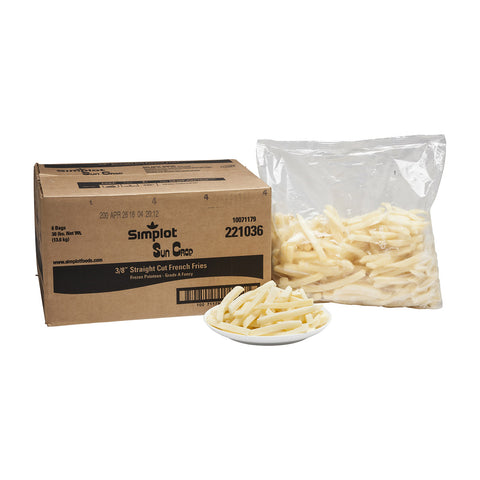 Simplot Sun Crop Straight Cut Potato French Fry, 5 Pound -- 6 per case.