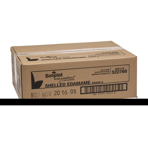 Simplot Shelled Edamame - 2.5 lb. bag, 6 bags per case