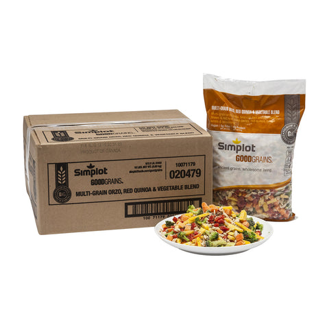 Simplot Good Grains™ VEGETABLE BLEND PASTA ORZO & GRAINS – Food Service ...