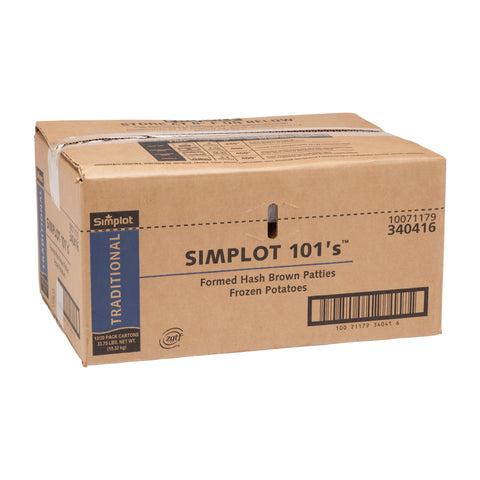 Simplot 101 Hash Brown Potato Patty, 2.25 Ounce -- 240 per case.