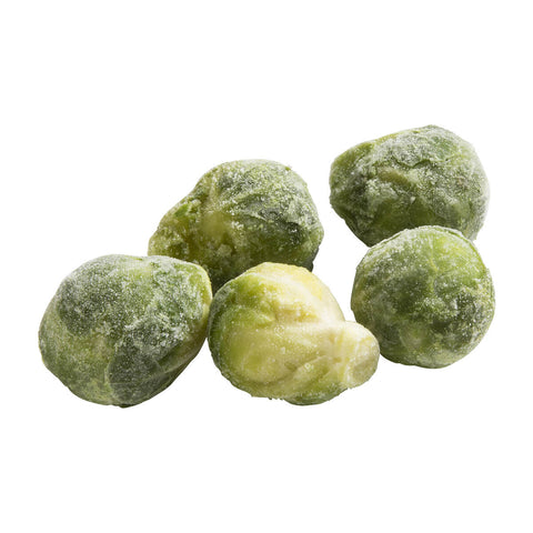 Simplot Small Brussels Sprouts - 32 oz. package, 12 packages per case.