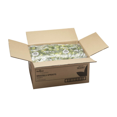 Simplot Small Brussels Sprouts - 32 oz. package, 12 packages per case.
