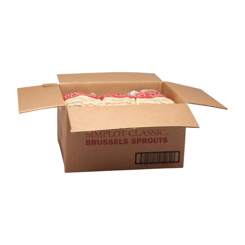 Simplot Small Brussels Sprouts - 32 oz. package, 12 packages per case.