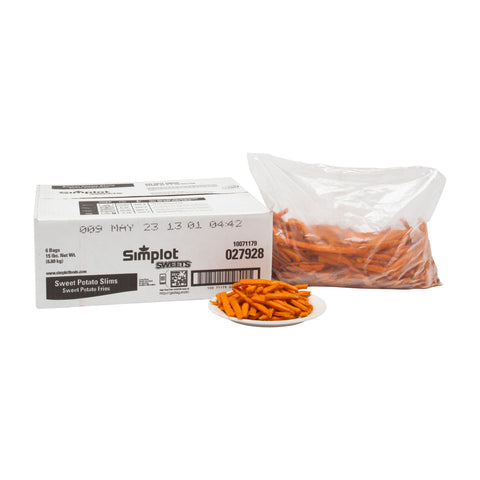 Simplot Sweets Slims Sweet Potato Fries, 2.5 Pound -- 6 per case.