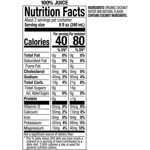 Packer WATER COCONUT PORGC NJ CARTON