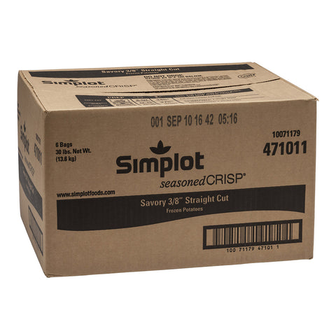 Simplot Seasonedcrisp Savory Regular Straight Cut French Fry, 5 Pound -- 6 per case.