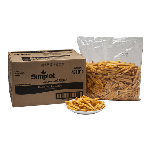 Simplot Seasonedcrisp Savory Regular Straight Cut French Fry, 5 Pound -- 6 per case.