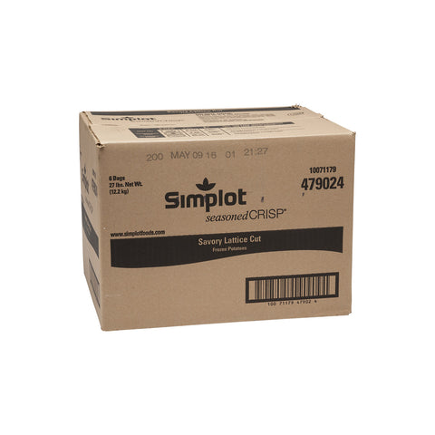 Simplot SeasonedCrisp® POTATO LATTICE CUT SAVORY BATTERED/SEASONED