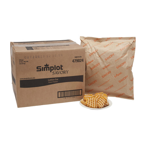 Simplot SeasonedCrisp® POTATO LATTICE CUT SAVORY BATTERED/SEASONED