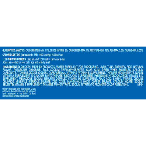 9 Lives Chicken and Tuna Dinner Ground Entree Cat Food, 5.5 Ounce -- 6 per case.