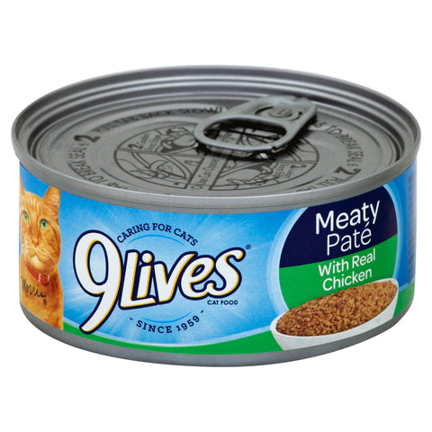 9 Lives CAT FOOD MEATY PATE CHICKEN DINNER SINGLE