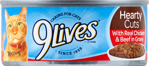 9 Lives Tender Slices with Real Beef in Gravy Cat Food, 5.5 Ounce -- 24 per case.